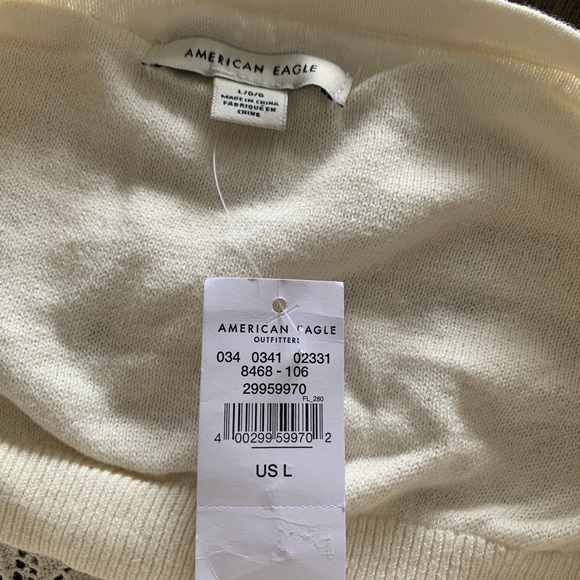 American Eagle Crochet Knit Crop Tube Top Sz Large - Picture 4 of 4